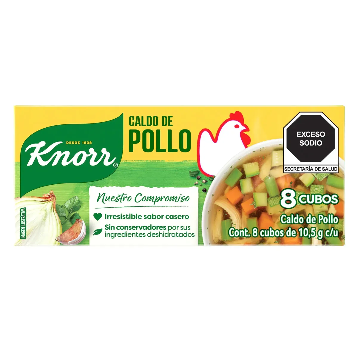 KNORR CALDO DE POLLO 8 UNID