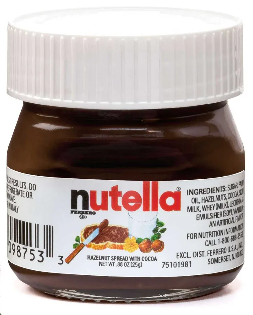 NUTELLA HAZELNUT SPREAD 0.88 OZ 25 GR