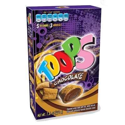 TOOPS FLIPS CEREAL CHOCOLATE 220 GR - 11.3 OZ