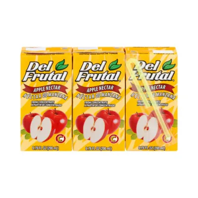 DEL FRUTAL MINI TETRA 3 PCK JUGO APPLE 200 ML