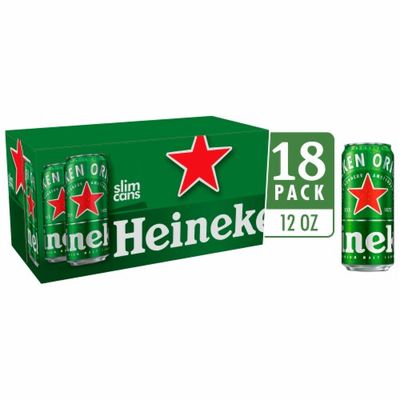 HEINEKEN CERVEZA 12 OZ - CAN 18 PACK