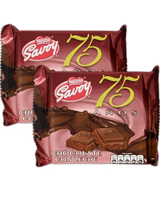 SAVOY CHOCOLATE 75 ANIVERSARIO MILK 100 GR