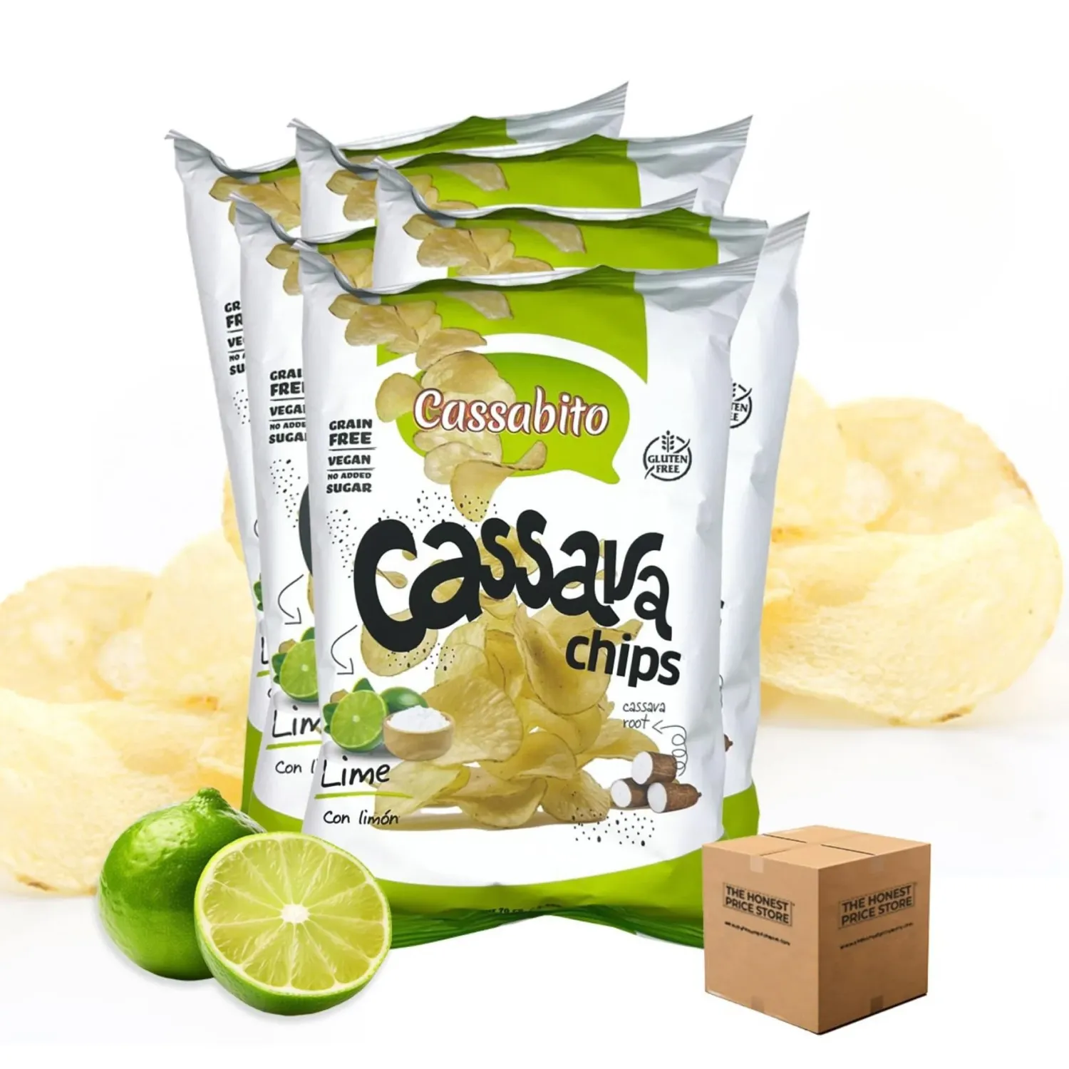 CASSABITO CASSAVA CHIPS LIMON 70 GR