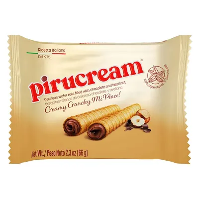 PIRUCREAM BARQUILLA CHOCOLATE BANDEJA 66 GR