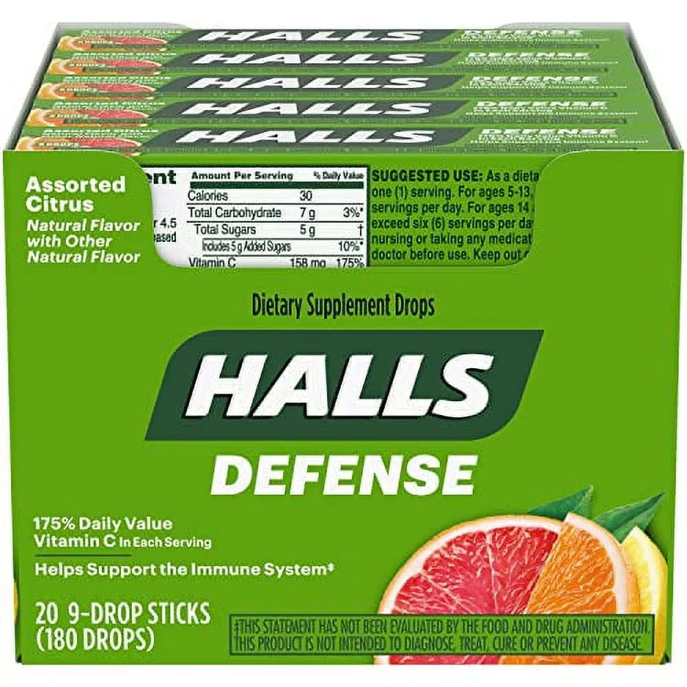 HALLS ASSORTED 9 DROPS