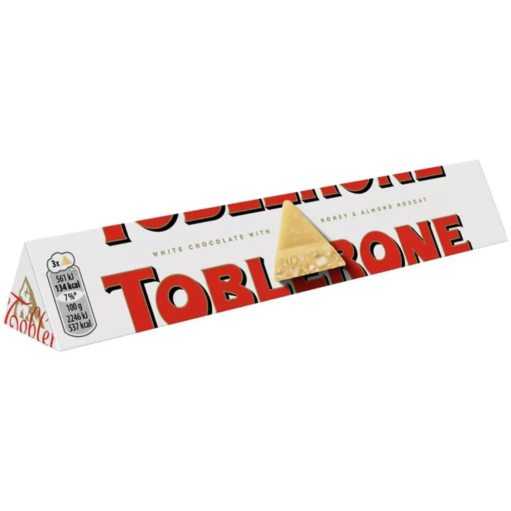 TOBLERONE WHITE CHOCOLATE BLANCO 100 GR