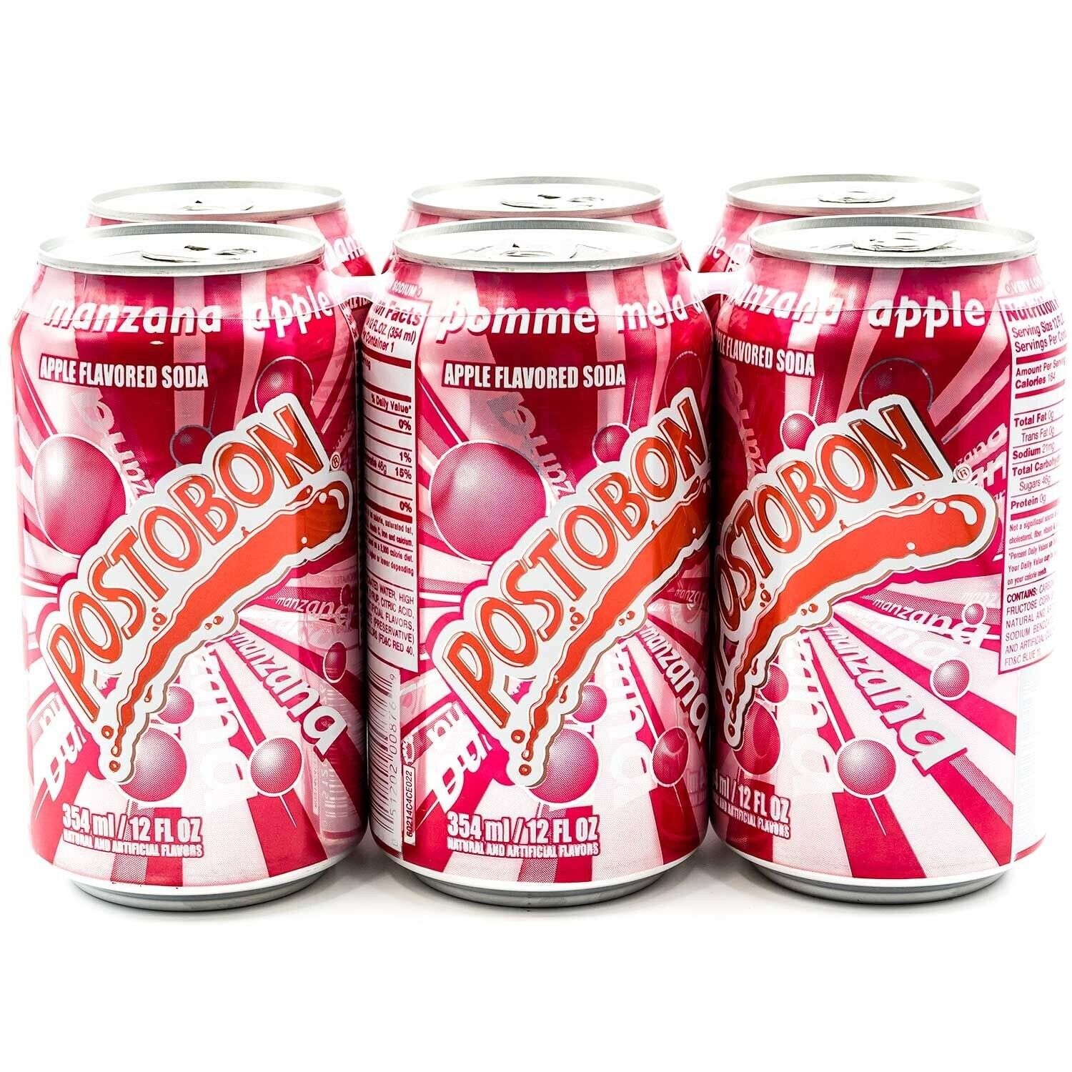 POSTOBON MANZANA APPLE SODA CAN 10.5 OZ 6 PCK
