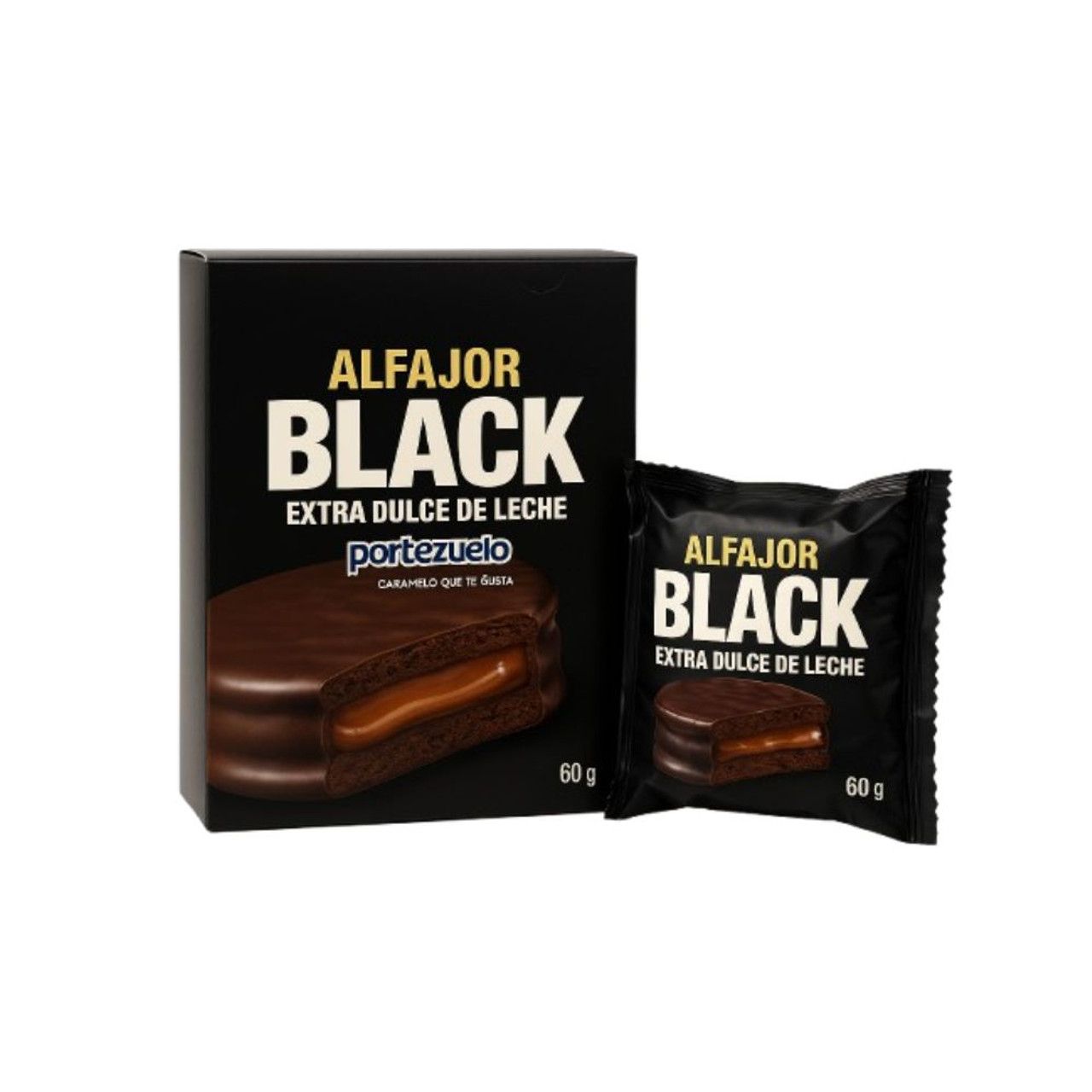 PORTEZUELO ALFAJOR BLACK CHOC BLAN 6 P 150 GR