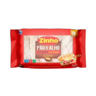 ZINHO PAO DE ALHO PICANTE COM QUEIJO 300 GR