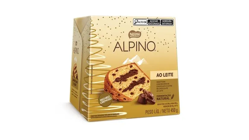 NESTLE ALPINO PANETTONE CHOC AO LEITE 450 GR