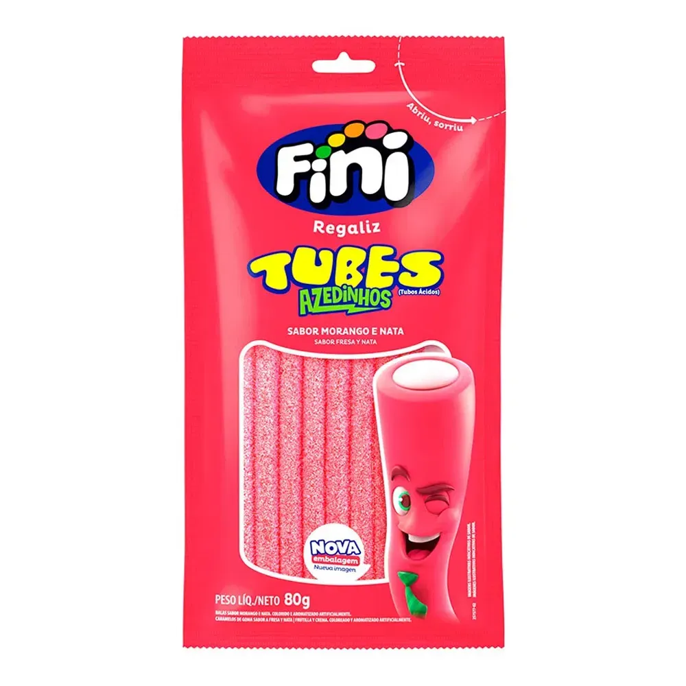 FINI TUBES MORANGO/ CITRICO 80 GR