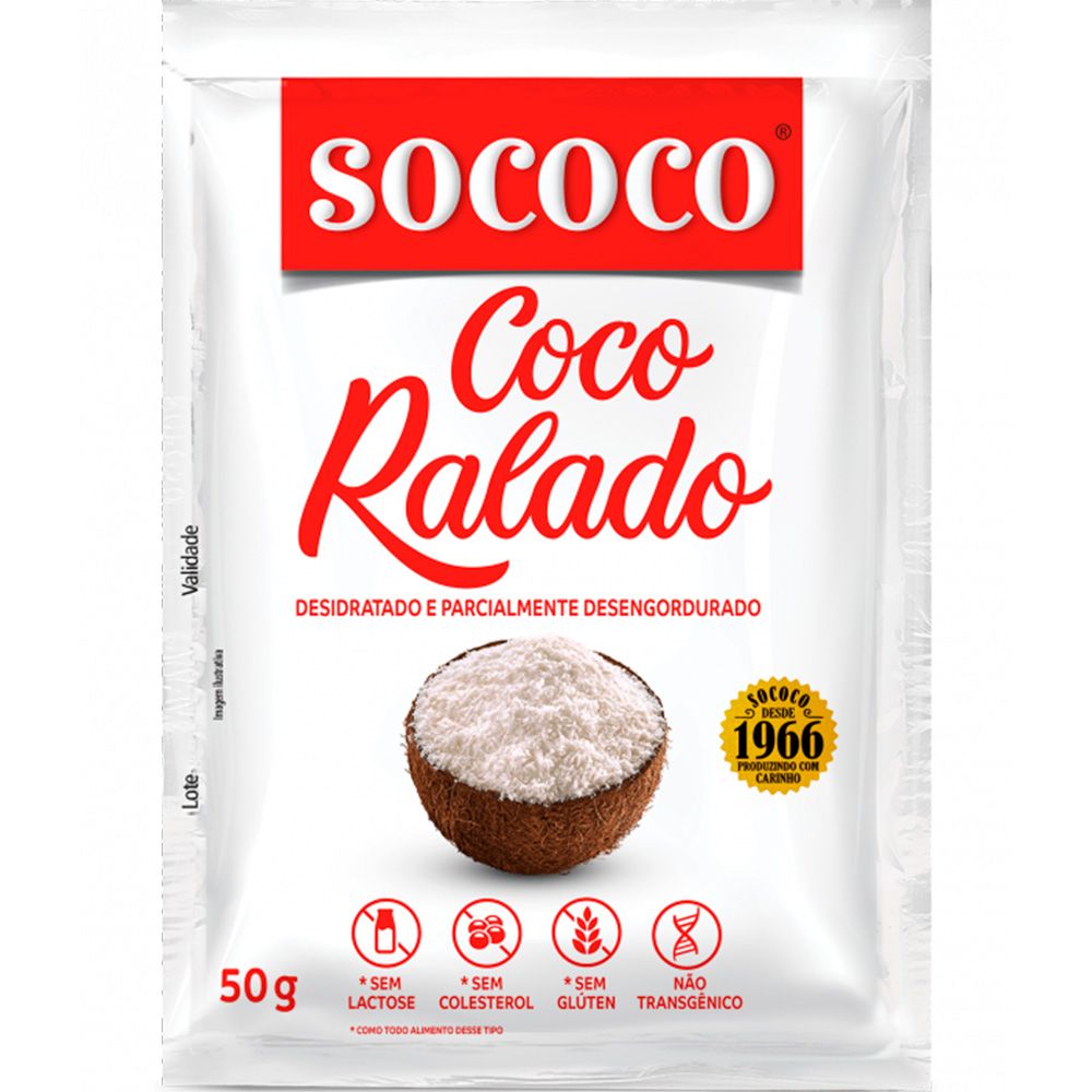 SOCOCO SWEET COCO RALADO UMIDO ADOCADO 100 GR