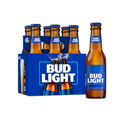 BUD LIGHT CERVEZA 7 FL OZ - BOT 6 PACK