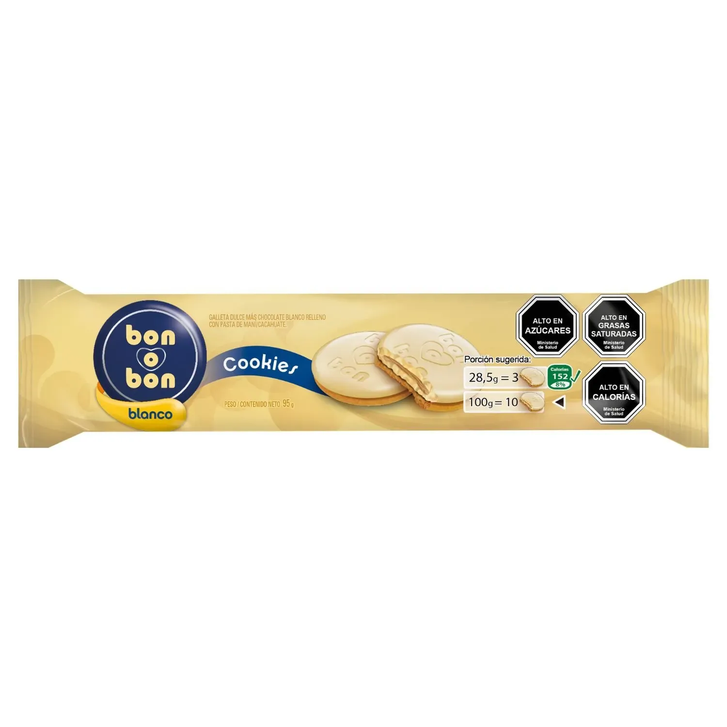 ARCOR BON O BON COOKIES CHOCO BLANCO 95 GR