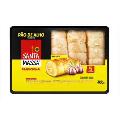 SANTA MASSA PAO DE ALHO TRADICIONAL 400 GR