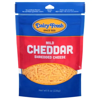 DAIRY FRESH SHREDDED CHEESE 8 OZ