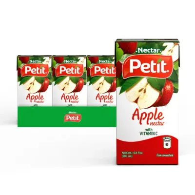 PETIT NECTAR MANZANA TETRA PACK 200 ML 3 PCK