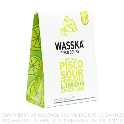 WASSKA PISCO LIMON VERDE SOUR 125 GR