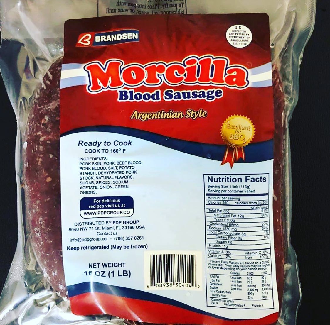 BRANDSEN MORCILLA ARGENTINA 1 LB
