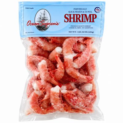 OCEAN BIZ ARG SHRIMP RED TAIL-ON 16/20 1 LB