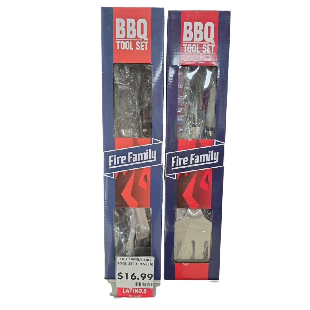 FIRE FAMILY BBQ TOOL SET 3 PCS (EA)
