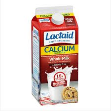 LACTAID WHOLE MILK CALCIUM 64 OZ 1/2 GAL
