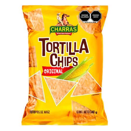 CHARRAS TORTILLA CHIPS ORIGINAL 340 GR 12 OZ