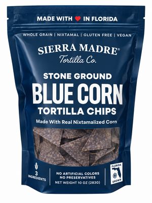 SIERRA MADRE TORTILLA CHIPS BLUE CORN 10 OZ