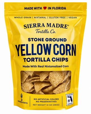 SIERRA MADRE TORTILLA CHIPS YELLOW CORN 10 OZ