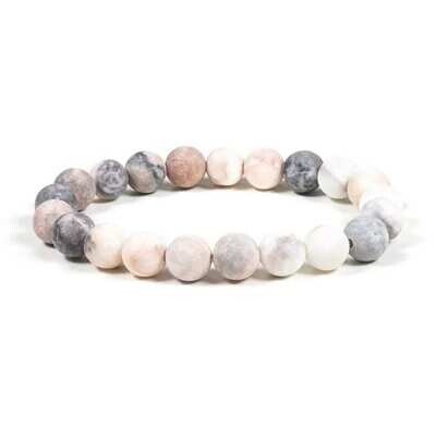 Pink Zebra Jasper Bracelet Peaceful Vibes 