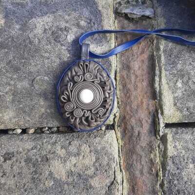 Leather Snow Quartz Necklace 