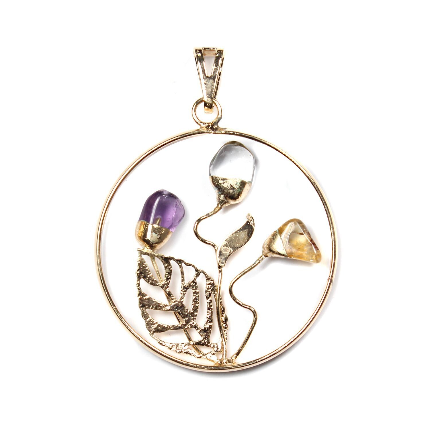 Happy Garden Pendant Amulet Necklace 18K Gold