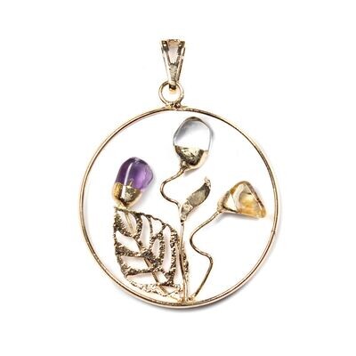Happy Garden Pendant Amulet Necklace 18K Gold