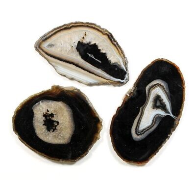 Black Agate Cryst Slice M Improves concentration