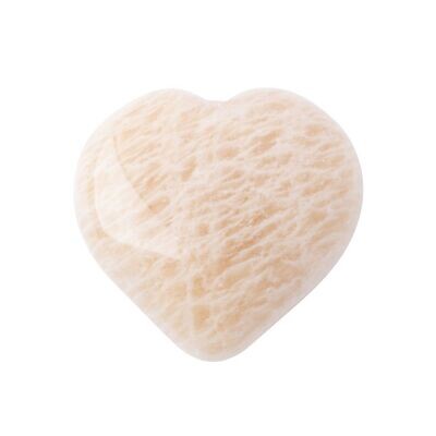 Feldspar Puff Heart Wire Wrapped Pendant Astral Travel - Meditation 