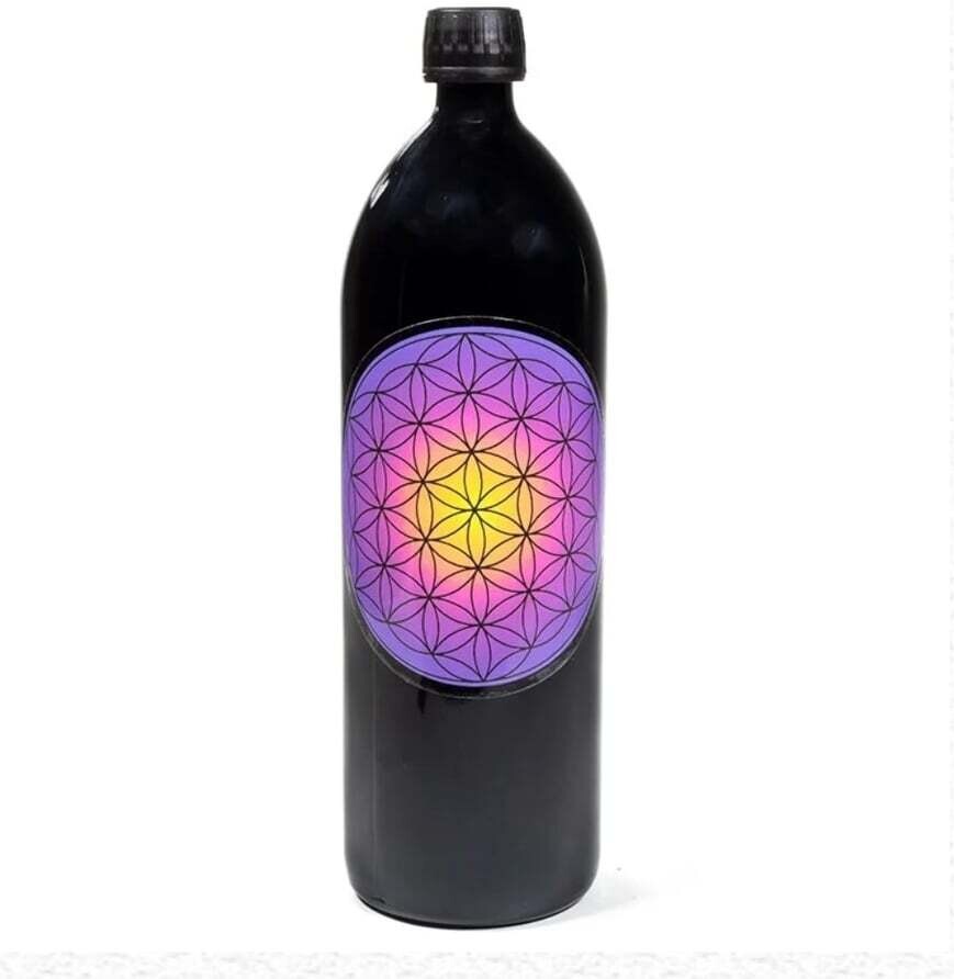Drinking bottle Miron violet with Flower of Life, Pattern: Violet