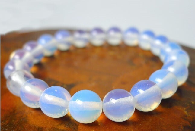 Opalite Crystal Bead Bracelet Elastic 8mm