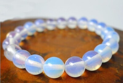 Opalite Crystal Bead Bracelet Elastic 8mm