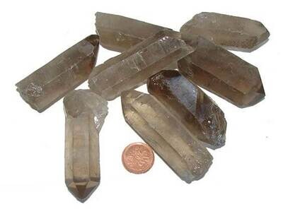 Smokey Quartz Points S/M - Grounding, Letting Go-Surrendering old wounds.