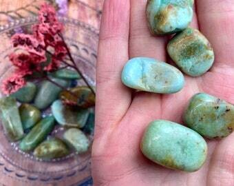 Green Opal tumbled Crystal Trauma