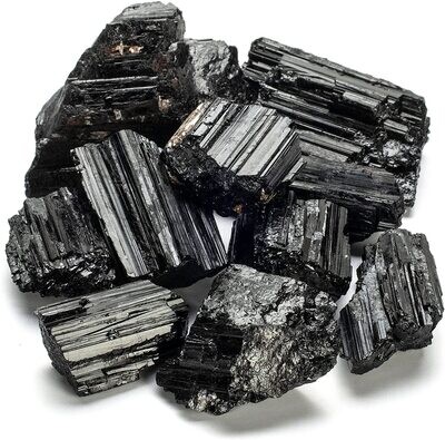 Black Tourmaline Crystal Rough Natural Stone 