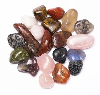 Random Scoop of Mixed South Africa tumbled stones A quality