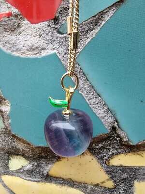 Small Fluorite Apple Necklace-Confidence-Self Love