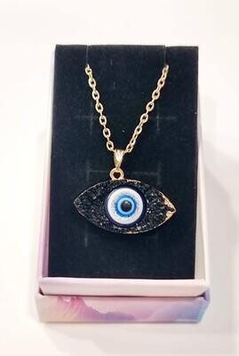 Evil Eye Druzy Necklace