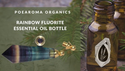 Fluorite Essential Oil Crystal Bottle Pendant Necklace 