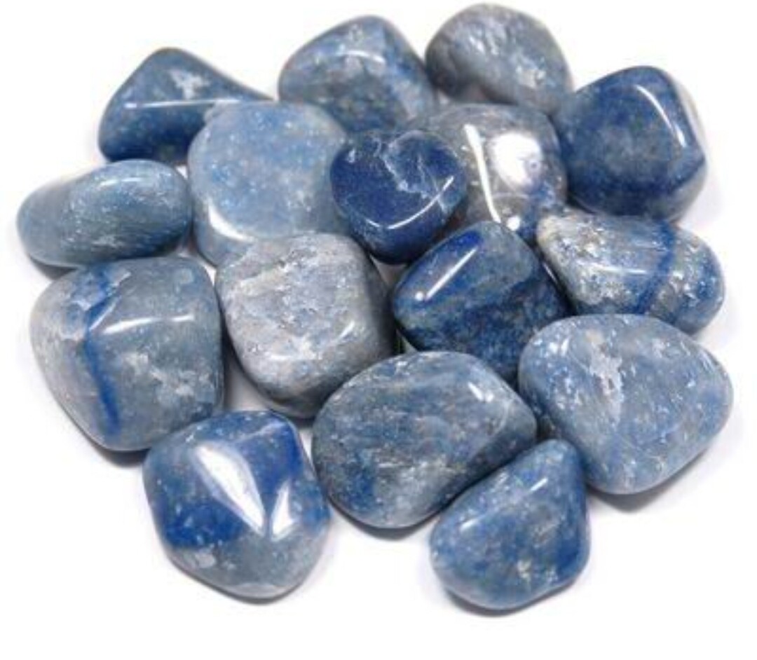Dumortierite Blue Quartz Crystals tumbled. Diplomacy and Communication
