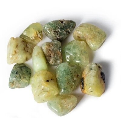 Prehnite Crystal Tumbled Green