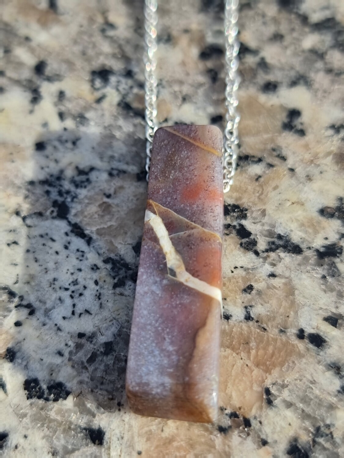 Rhodochrosite &quot;Warm your heart&quot; Amulet Pendant 