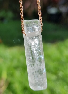 Clear Rock Quartz Amulet of Light - Inner Rainbow.