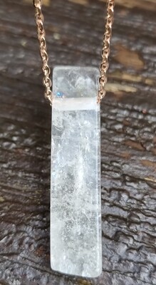 Clear Rock Quartz Amulet of Light - Inner Rainbow.